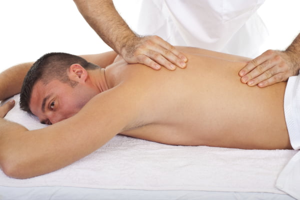 Man receive torso massage